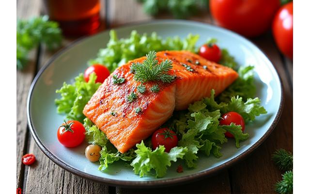 Esteticky upravené, zdravé jídlo na stole, reprezentující úspěch v oblasti výživy a zdravého stravování.