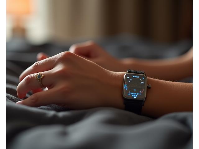 Oura Ring na prstu a WHOOP Strap na zápěstí, s rozmazaným pozadím odrážejícím monitorování spánku a regenerace.